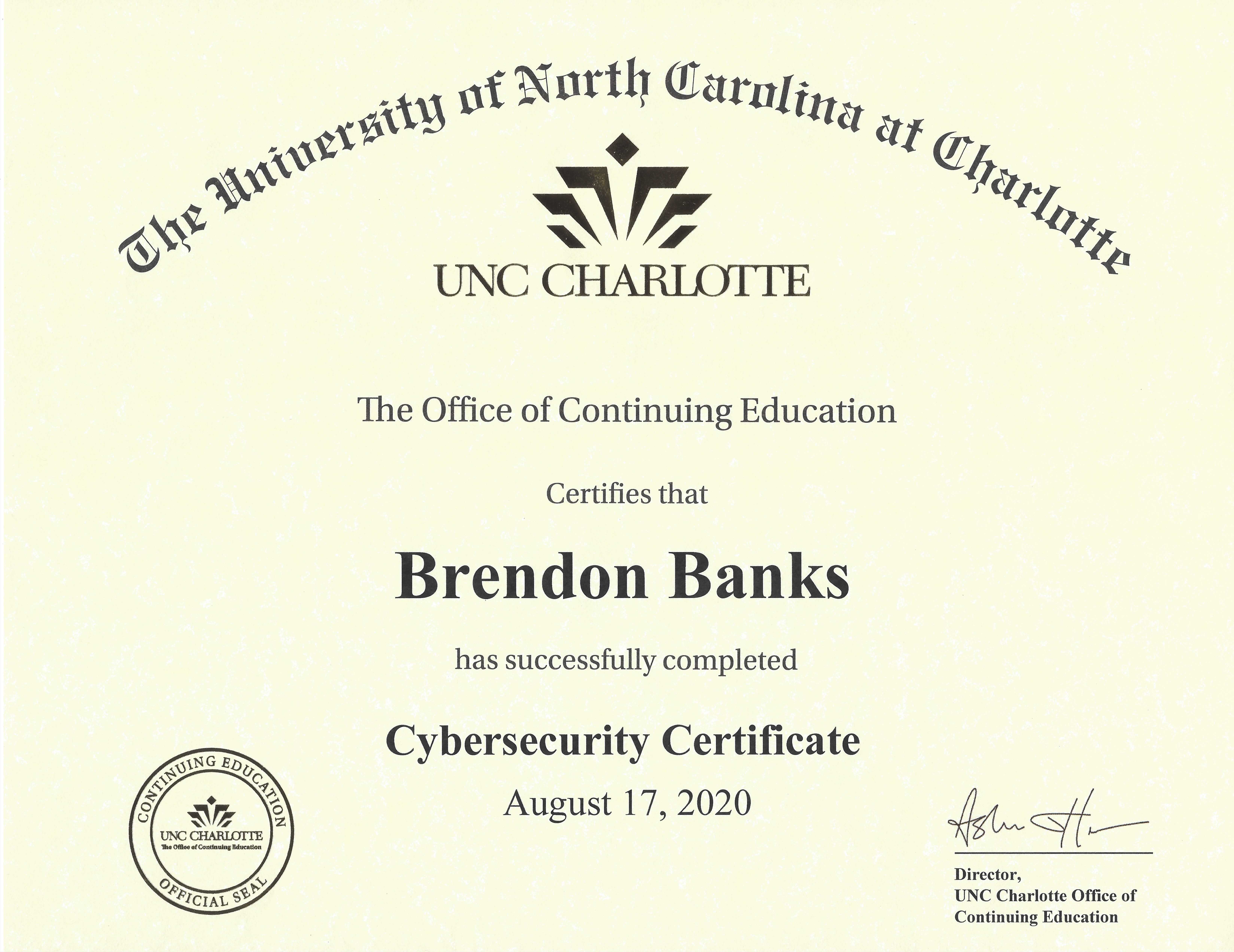 Cybersecurity Certificate